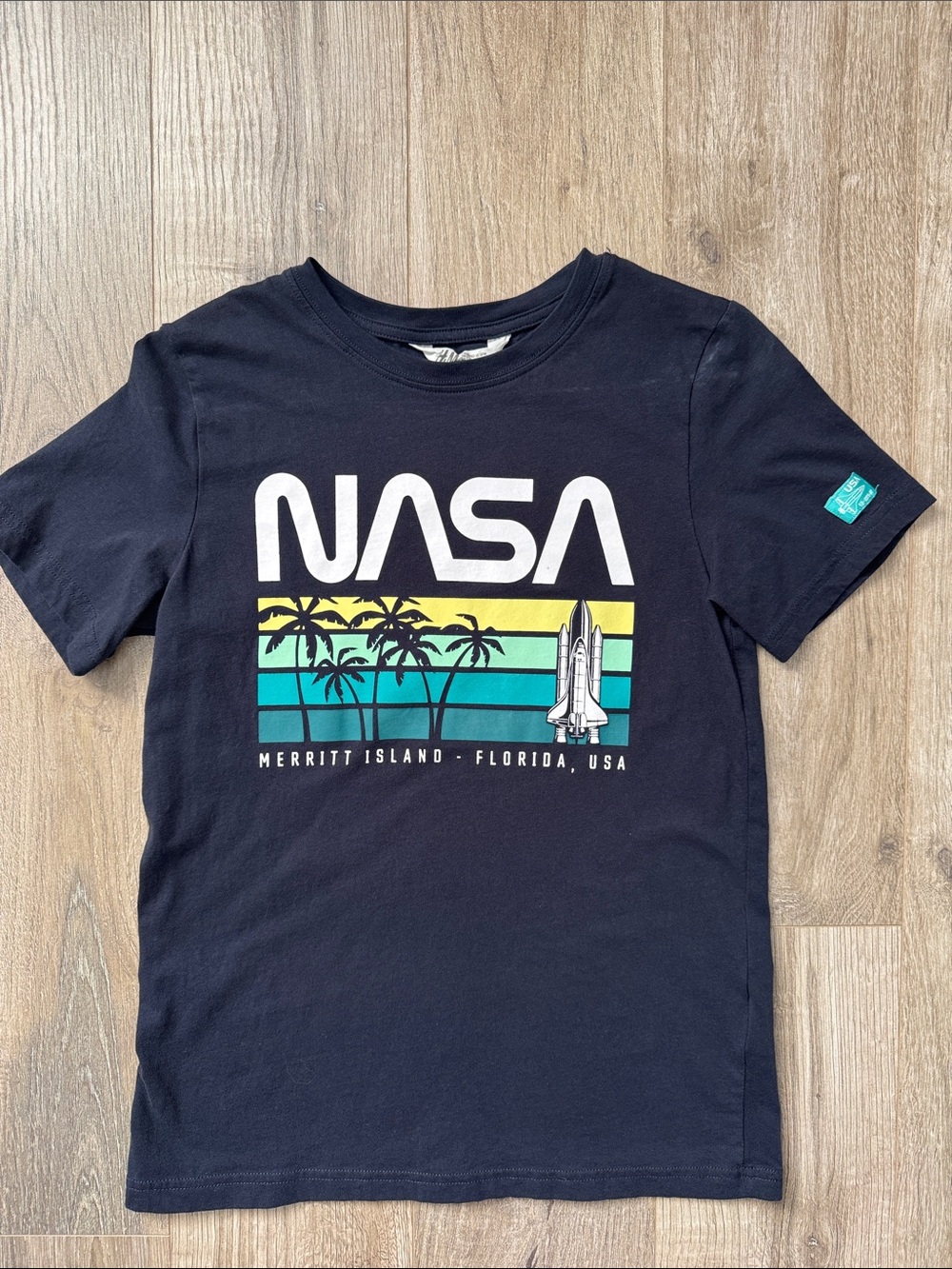 NASA Boys Kids' Graphic Tee - Navy Blue 100 % Cotton Size 12/14
